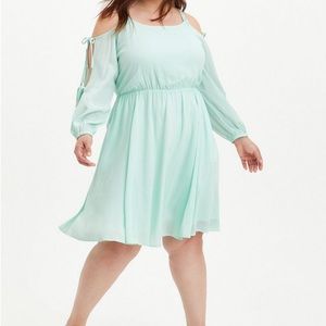 Aqua gauze dress